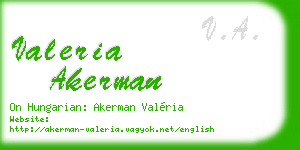 valeria akerman business card